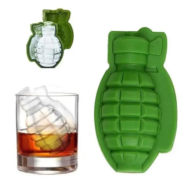 Multifunctional Ice Cube Maker Creative Silica Gel Gun Bullet Skull Shape Tray Mold Home Bar Party Cool Whiskey Wine Ice Cream Bar Tool Stevvex