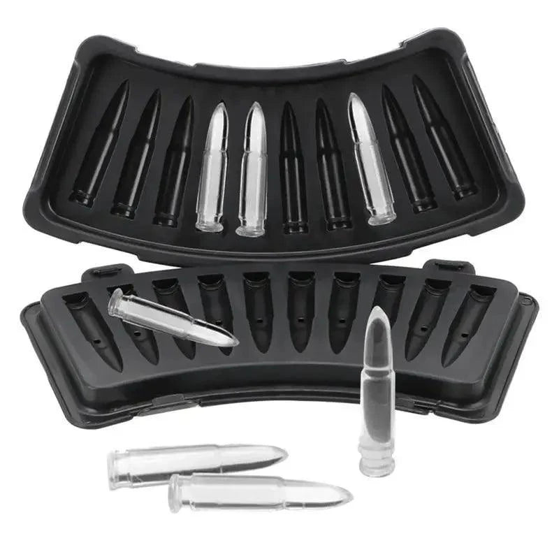 Multifunctional Ice Cube Maker Creative Silica Gel Gun Bullet Skull Shape Tray Mold Home Bar Party Cool Whiskey Wine Ice Cream Bar Tool Stevvex