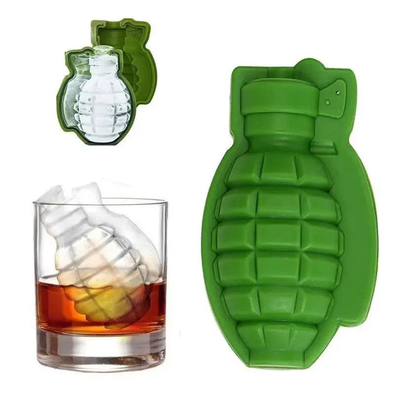 Multifunctional Ice Cube Maker Creative Silica Gel Gun Bullet Skull Shape Tray Mold Home Bar Party Cool Whiskey Wine Ice Cream Bar Tool Stevvex