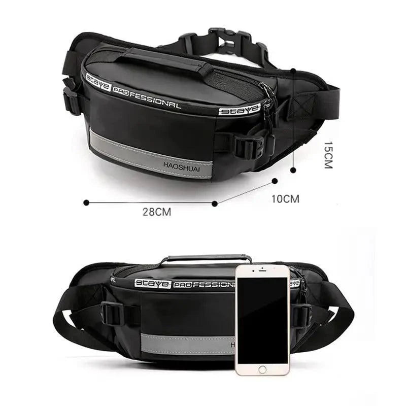 Multifunctional Outdoor Anti-Theft Waist Bag Men Fashionable Waterproof Fanny Pack Adjustable Belt Travel Bag Stevvex