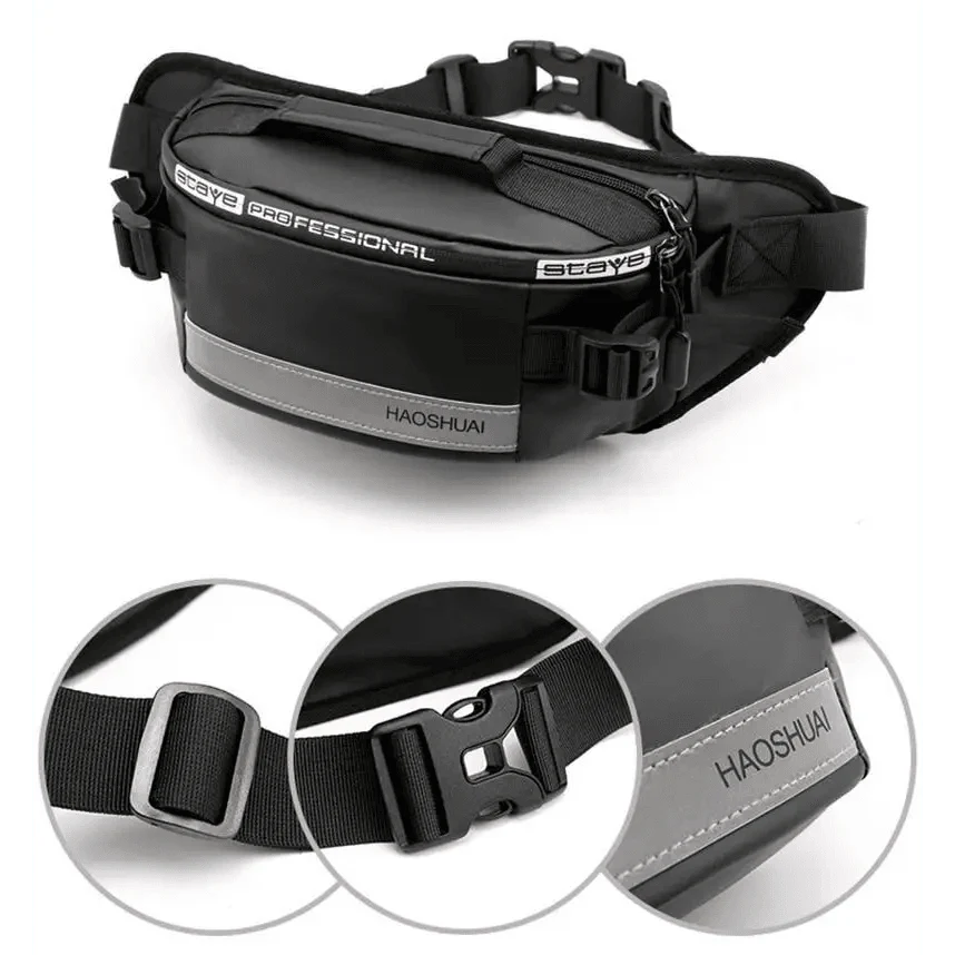 Multifunctional Outdoor Anti-Theft Waist Bag Men Fashionable Waterproof Fanny Pack Adjustable Belt Travel Bag Stevvex