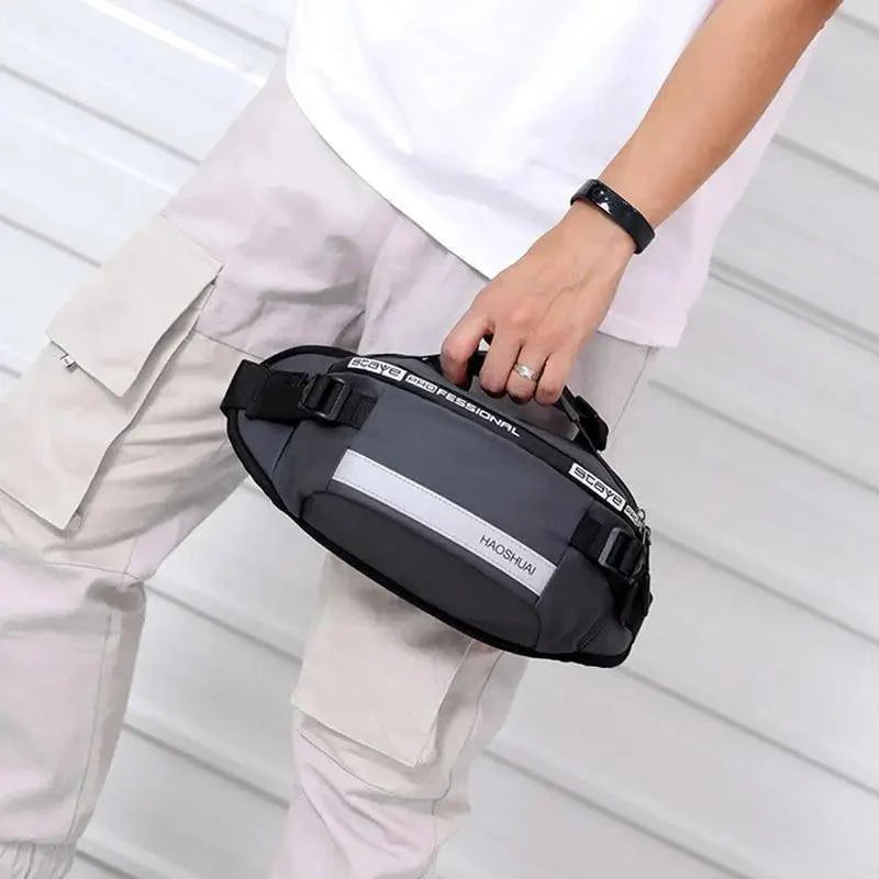 Multifunctional Outdoor Anti-Theft Waist Bag Men Fashionable Waterproof Fanny Pack Adjustable Belt Travel Bag Stevvex