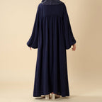 Relaxed Fit Lantern Sleeves Crepe Abaya (MA190)