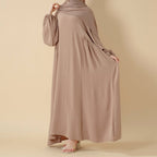 Relaxed Fit Lantern Sleeves Crepe Abaya (MA190)