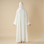Relaxed Fit Lantern Sleeves Crepe Abaya (MA190)