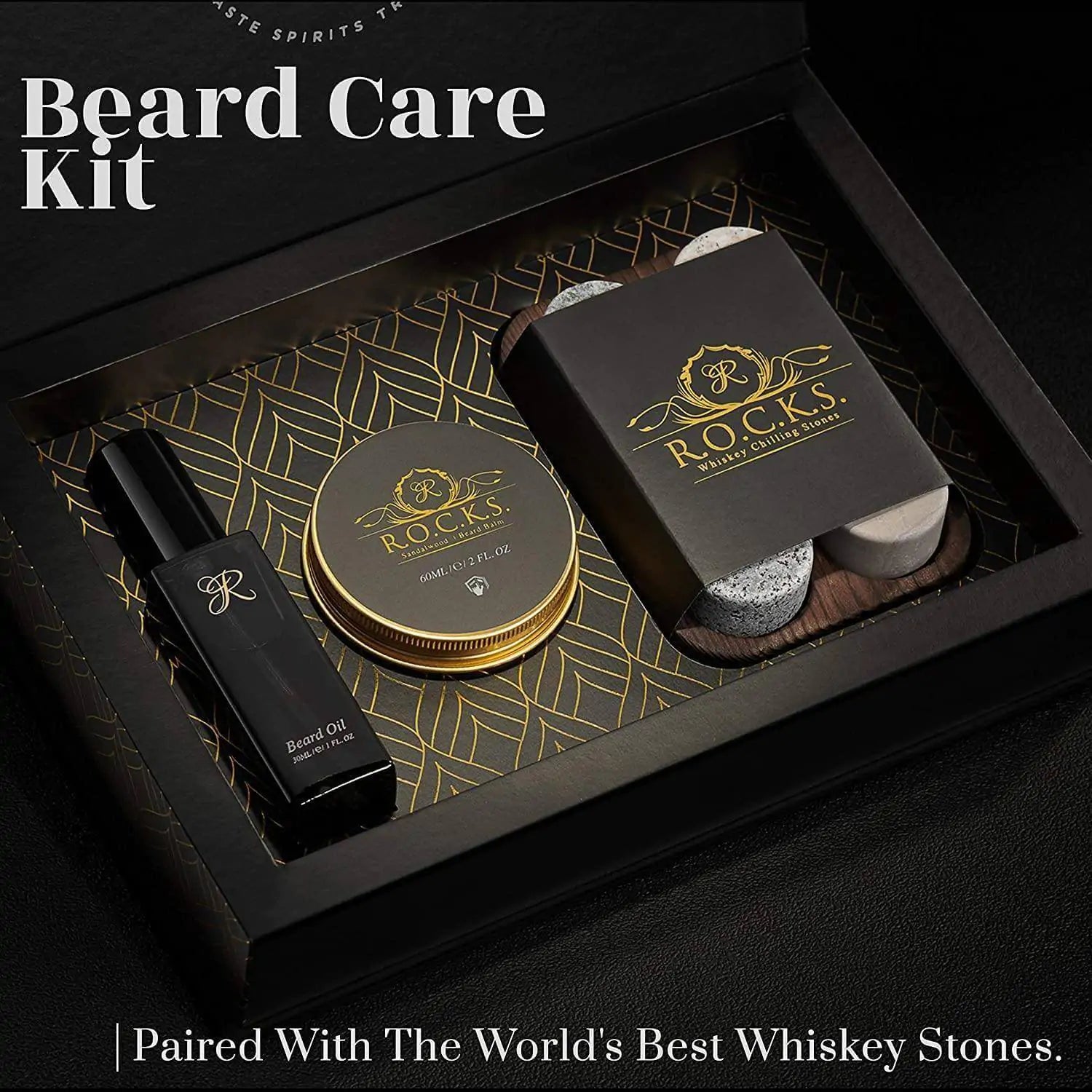 The Gentleman's Essentials - Whiskey Stones & Grooming Kit Gift Set Pi-Mart