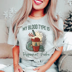 My Blood Type Is Peppermint Mocha Tee Peachy Sunday