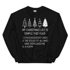 My Christmas List Is Simple This Year Sweatshirt Peachy Sunday