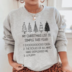 My Christmas List Is Simple This Year Sweatshirt Peachy Sunday