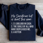 My Christmas List Sweatshirt Peachy Sunday