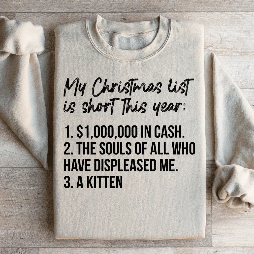 My Christmas List Sweatshirt Peachy Sunday