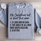My Christmas List Sweatshirt Peachy Sunday
