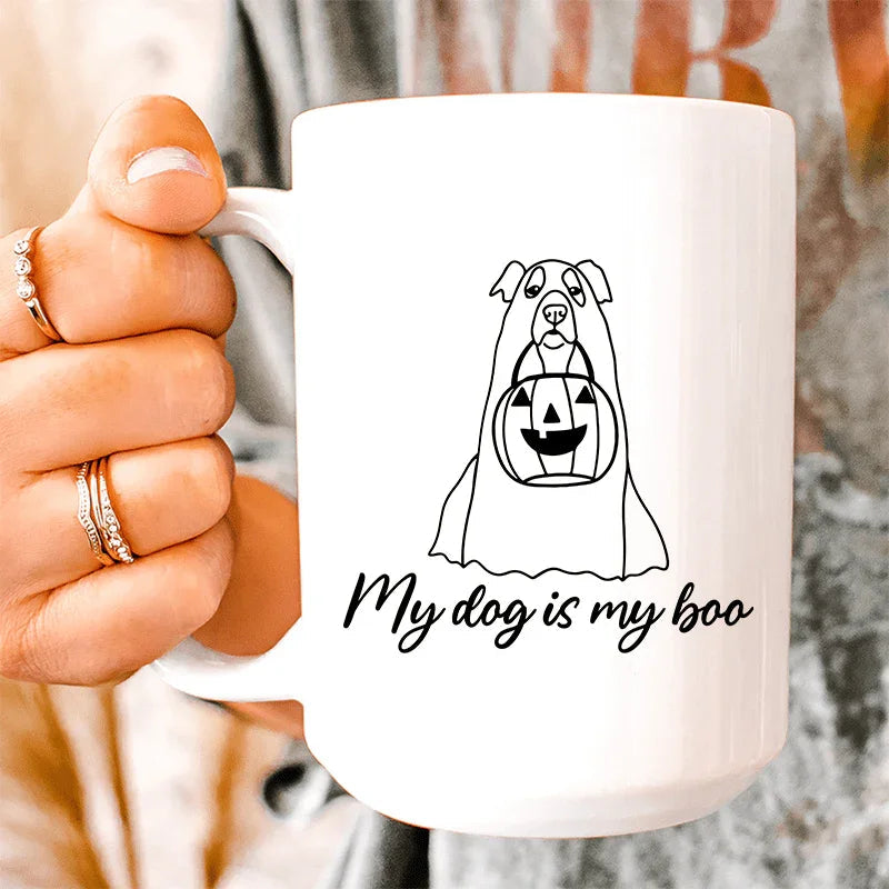 My Dog Is My Boo Ceramic Mug 15 oz Peachy Sunday