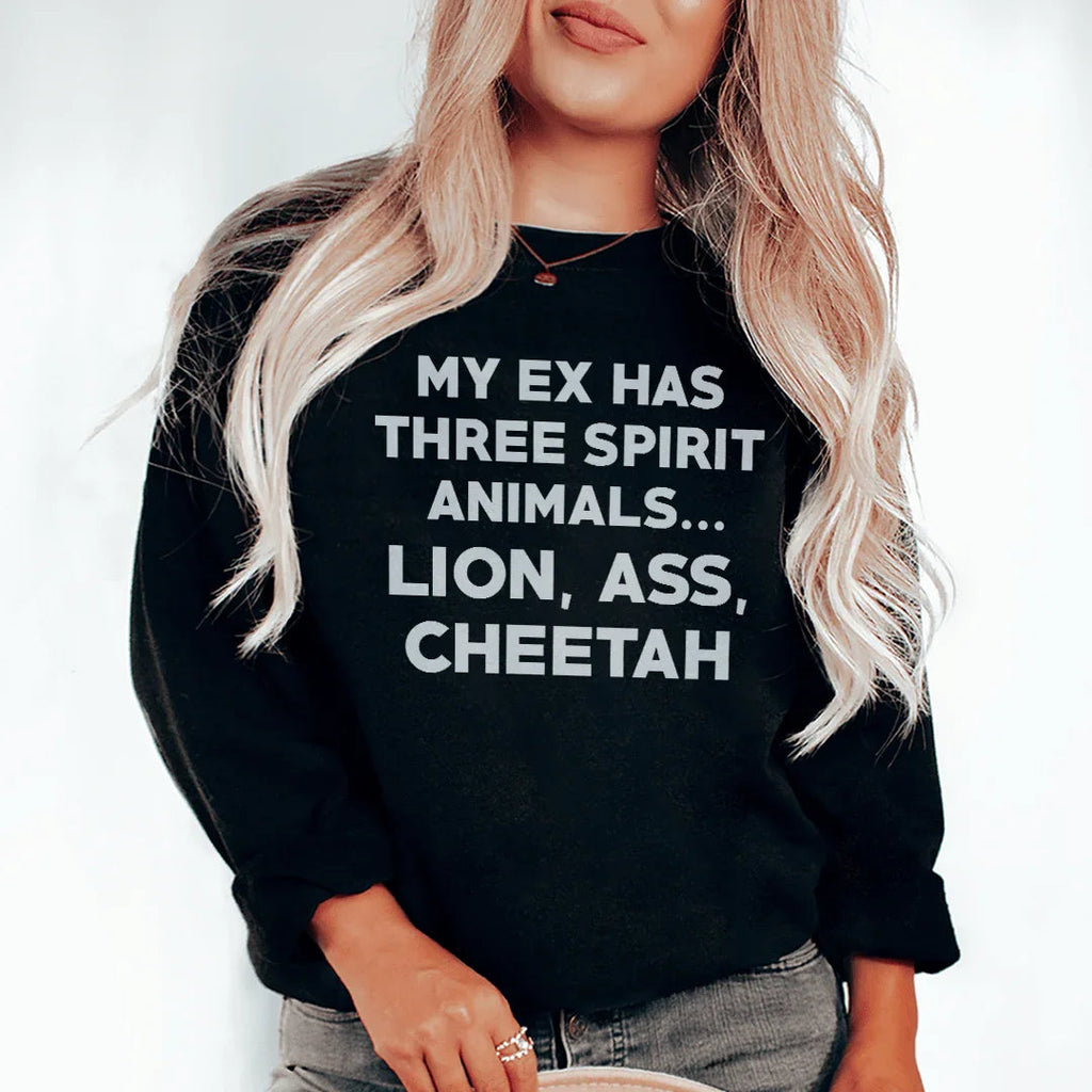 My Ex Has Three Spirit Animals Sweatshirt Peachy Sunday