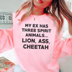 My Ex Has Three Spirit Animals Sweatshirt Peachy Sunday