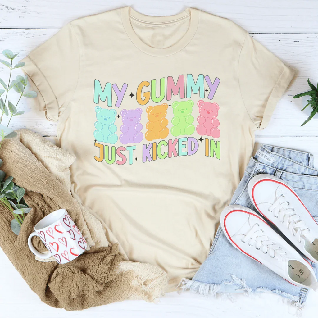 My Gummy Just Kicked In Tee Peachy Sunday