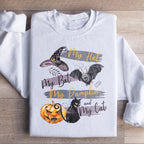 My Hat My Bat My Pumpkin And My Cat Sweatshirt Peachy Sunday