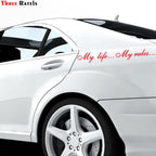 "My Life...My Rules... "Car Stickers and Decals Auto Motorcycle Bumper sticker Decal Car Sticker Written Words Occlusion Scratch Decals Auto Sticker Vinyl Sticker Cool Waterproof Decals for Laptop Water Bottles Skateboard Motorcycle Car Bike Stevvex