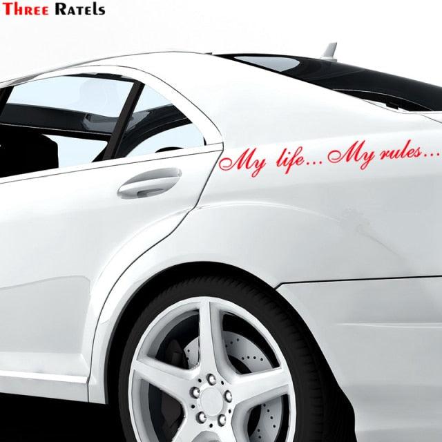 "My Life...My Rules... "Car Stickers and Decals Auto Motorcycle Bumper sticker Decal Car Sticker Written Words Occlusion Scratch Decals Auto Sticker Vinyl Sticker Cool Waterproof Decals for Laptop Water Bottles Skateboard Motorcycle Car Bike Stevvex