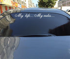 "My Life...My Rules... "Car Stickers and Decals Auto Motorcycle Bumper sticker Decal Car Sticker Written Words Occlusion Scratch Decals Auto Sticker Vinyl Sticker Cool Waterproof Decals for Laptop Water Bottles Skateboard Motorcycle Car Bike Stevvex