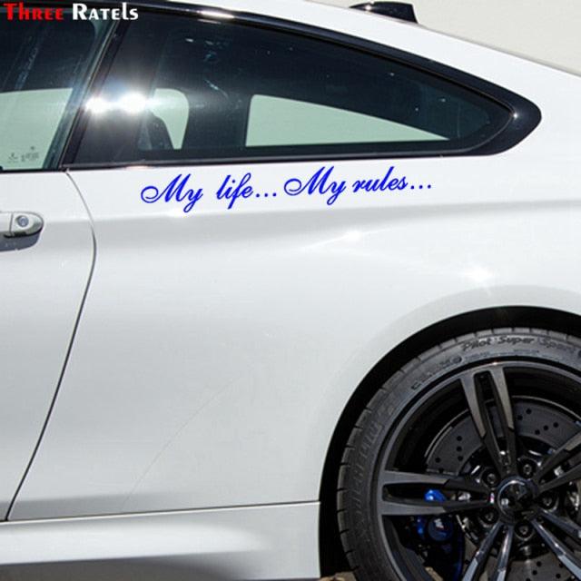 "My Life...My Rules... "Car Stickers and Decals Auto Motorcycle Bumper sticker Decal Car Sticker Written Words Occlusion Scratch Decals Auto Sticker Vinyl Sticker Cool Waterproof Decals for Laptop Water Bottles Skateboard Motorcycle Car Bike Stevvex