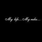"My Life...My Rules... "Car Stickers and Decals Auto Motorcycle Bumper sticker Decal Car Sticker Written Words Occlusion Scratch Decals Auto Sticker Vinyl Sticker Cool Waterproof Decals for Laptop Water Bottles Skateboard Motorcycle Car Bike Stevvex