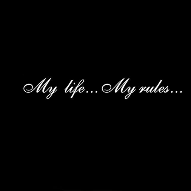 "My Life...My Rules... "Car Stickers and Decals Auto Motorcycle Bumper sticker Decal Car Sticker Written Words Occlusion Scratch Decals Auto Sticker Vinyl Sticker Cool Waterproof Decals for Laptop Water Bottles Skateboard Motorcycle Car Bike Stevvex