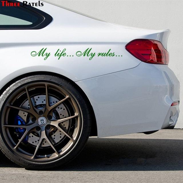 "My Life...My Rules... "Car Stickers and Decals Auto Motorcycle Bumper sticker Decal Car Sticker Written Words Occlusion Scratch Decals Auto Sticker Vinyl Sticker Cool Waterproof Decals for Laptop Water Bottles Skateboard Motorcycle Car Bike Stevvex