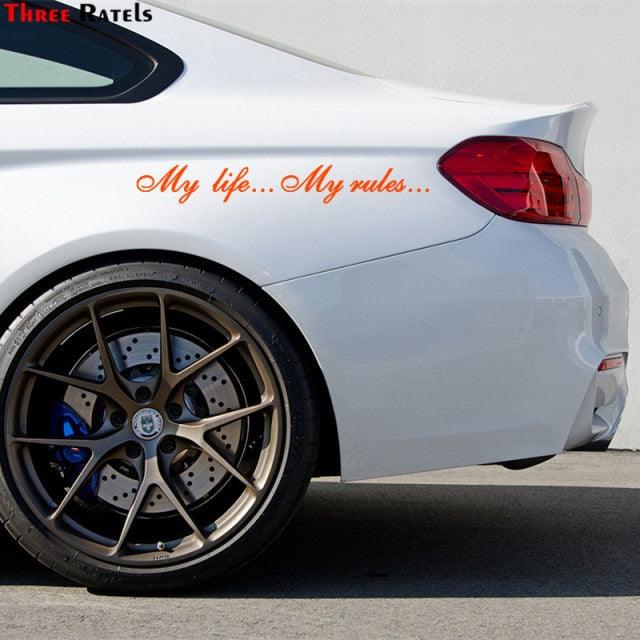 "My Life...My Rules... "Car Stickers and Decals Auto Motorcycle Bumper sticker Decal Car Sticker Written Words Occlusion Scratch Decals Auto Sticker Vinyl Sticker Cool Waterproof Decals for Laptop Water Bottles Skateboard Motorcycle Car Bike Stevvex