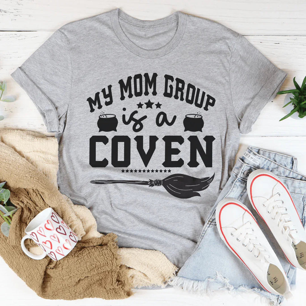 My Mom Group Is A Coven Tee Peachy Sunday