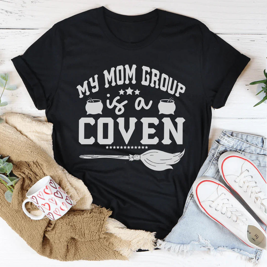 My Mom Group Is A Coven Tee Peachy Sunday