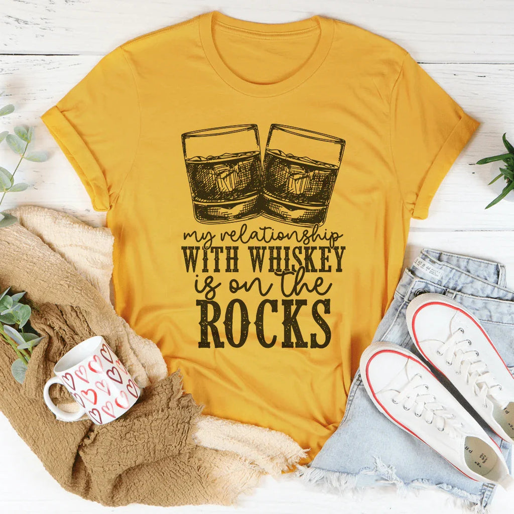 My Relationship Is On The Rocks Tee Peachy Sunday