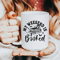 My Weekend Is Booked Ceramic Mug 15 oz Peachy Sunday