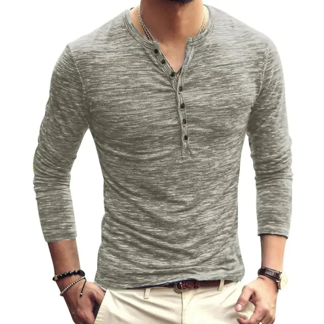 Tee Shirt V-Neck Long Sleeve Pi-Mart