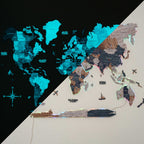 3D LUMINOUS LED Wooden World Map 2.0 Mystery - SJB-DIAMOND ELITES