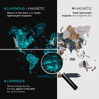 3D Luminous/Magnetic Colored Wooden World Map Mystery Enjoy The Wood
