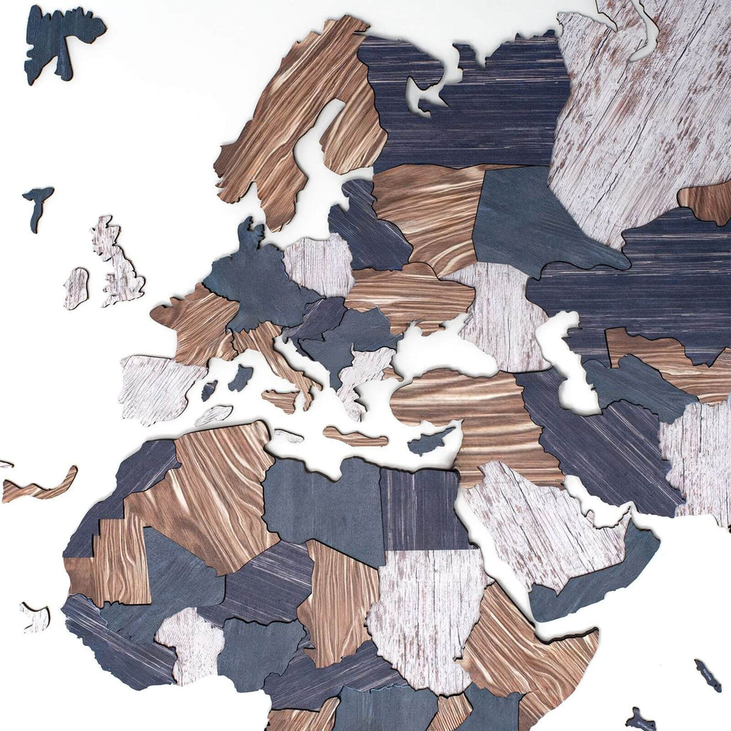 3D Wooden World Map Mystery Enjoy The Wood