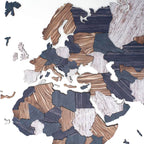 3D Luminous/Magnetic Colored Wooden World Map Mystery Enjoy The Wood