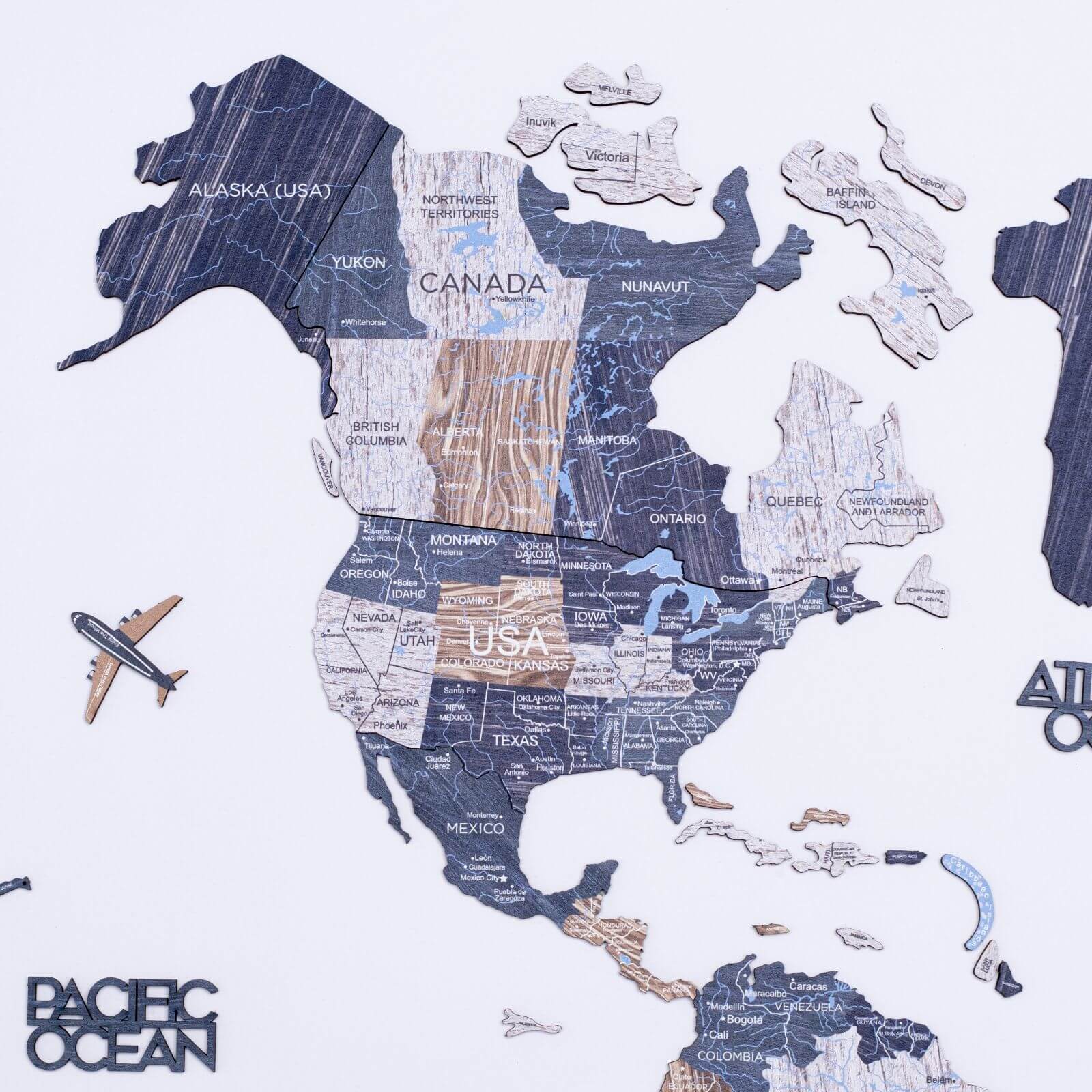 2D Wooden World Map Mystery Enjoy The Wood