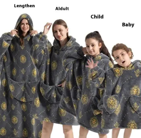 Lazy Blanket Hoodie Family Party Gift Pi-Mart
