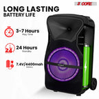 5Core15 inch PA Portable Bluetooth Party Speaker Karaoke Boombox + 2 Wireless Mics Pi-Mart