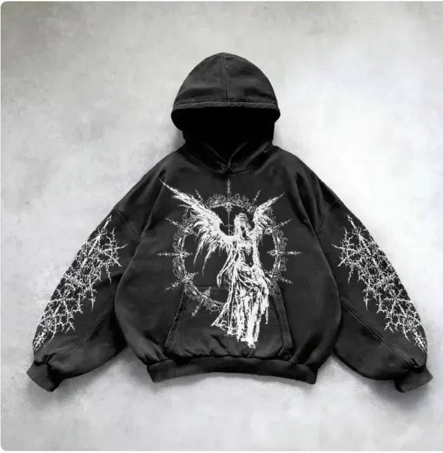 Urban Vibe Hooded Y2K Streetwear Sweatshirt Pi-Mart