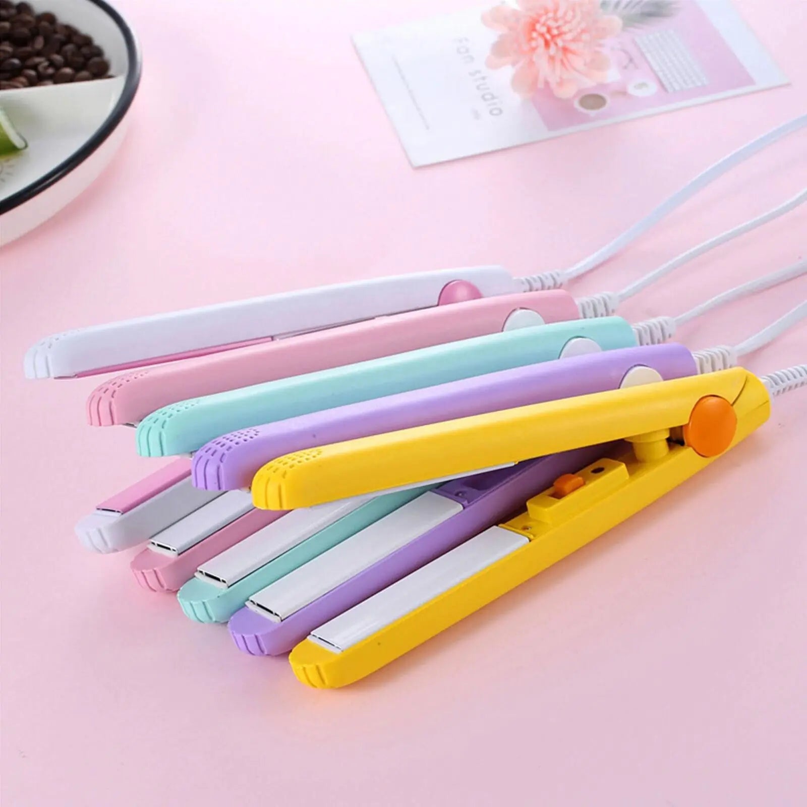 Mini Portable Hair Iron Hair Straightener Curler Professional Hair Irons Ceramic Pi-Mart