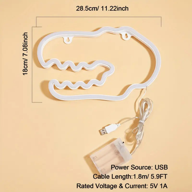 Dinosaur Shaped LED Neon Sign for Home Decor Lootquake LLC