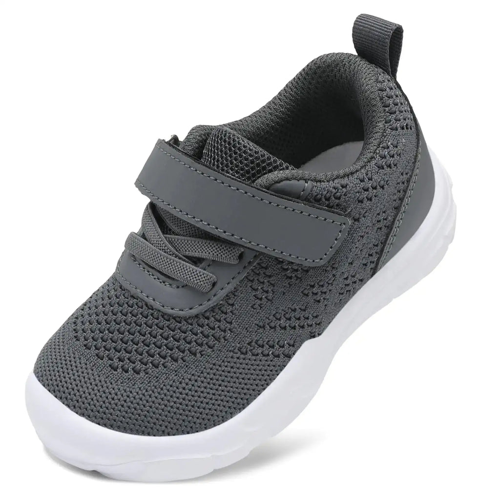 BARERUN TBarefoot Shoes Toddler Toddler Girl Sneakers Toddler Shoes Shoes for Kids Breathable Sport Shoes for Girls Boys School Shoes for Toddler Grey Toddler Size 9