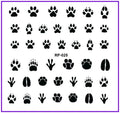 Nail Art Beauty Water Decal Slider Nail Stickers Animal Pet Claw Paw Foot Print Sweet Heart Black Cat Decorations Slider Nail Art Stickers Decals Nail Art Supplies Valentines Day 3D Self-Adhesive Nail Decorations Manicuring Nail Art Manicure Lips Nail Stevvex