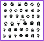 Nail Art Beauty Water Decal Slider Nail Stickers Animal Pet Claw Paw Foot Print Sweet Heart Black Cat Decorations Slider Nail Art Stickers Decals Nail Art Supplies Valentines Day 3D Self-Adhesive Nail Decorations Manicuring Nail Art Manicure Lips Nail Stevvex