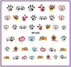Nail Art Beauty Water Decal Slider Nail Stickers Animal Pet Claw Paw Foot Print Sweet Heart Black Cat Decorations Slider Nail Art Stickers Decals Nail Art Supplies Valentines Day 3D Self-Adhesive Nail Decorations Manicuring Nail Art Manicure Lips Nail Stevvex