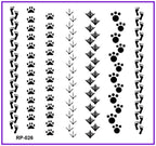 Nail Art Beauty Water Decal Slider Nail Stickers Animal Pet Claw Paw Foot Print Sweet Heart Black Cat Decorations Slider Nail Art Stickers Decals Nail Art Supplies Valentines Day 3D Self-Adhesive Nail Decorations Manicuring Nail Art Manicure Lips Nail Stevvex
