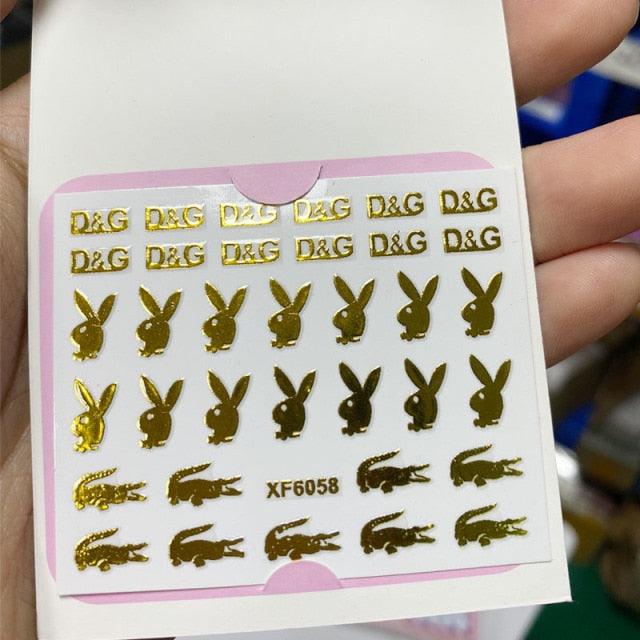 Nail Art Stickers Red Lips Nails Decals Sticker Hot Sexy Girl Tip Back Glue Decal Cool Lollipop Self Adhesive Acrylic Tips Tool Decoration White Feather Lace Flower Leaf Carving Design Exquisite Pattern Nail Art Supplies Self-Adhesive Nail Stevvex